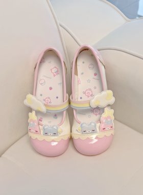 【祈愿星】原创拼色甜美可爱lolita低跟单鞋