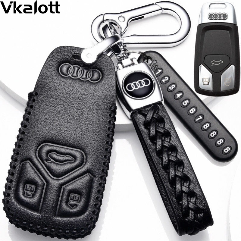 适用于2021款奥迪a4l钥匙套2021款高档真皮奥迪a4l车钥匙包扣19款