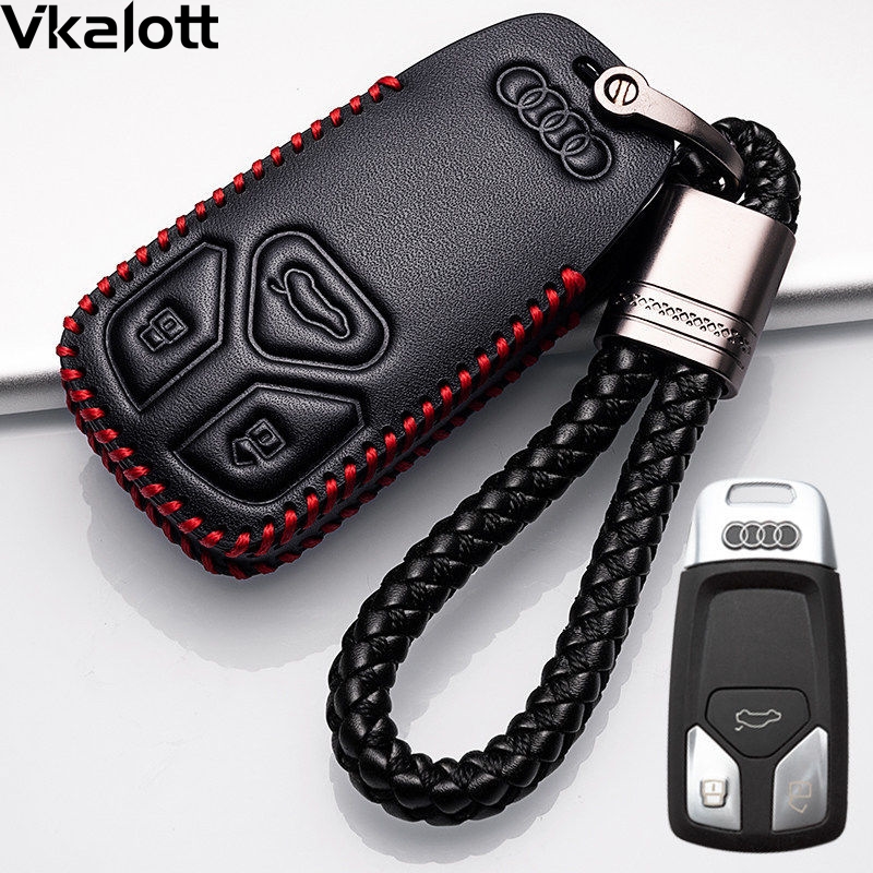 适用于2022款奥迪A4L真皮钥匙包2021款福斯奥迪a4l钥匙套20款19款