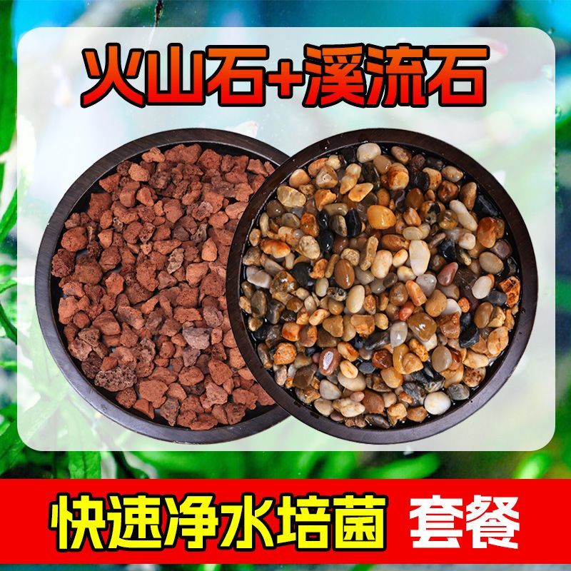 天然火山石溪流石小米鱼缸专用底砂造景铺面多肉透气铺底石大颗粒