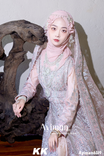 「出租」粉色重工印度丝巴服民族回族结婚礼服回族婚纱巴服显瘦