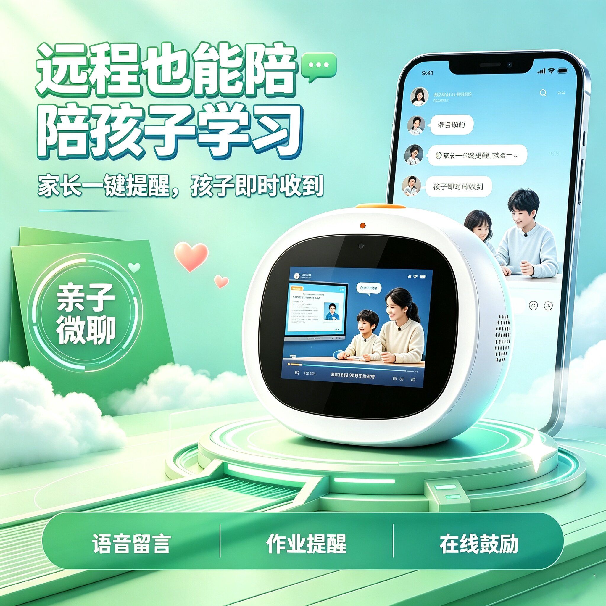 ai时间宝机器人智能闹钟伴学机语音学习机学生专用学习管理器新款