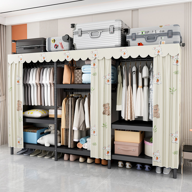 简易风收纳挂式钢管结实家用卧室