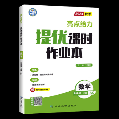 2024秋亮点给力提优课时作业本语文数学英语物理化学九年级上下册江苏版9年级苏教版同步练习册初三九上下课堂笔记本