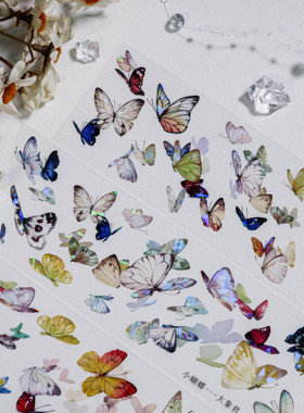 大象君 小蝴蝶 陆制5mPET胶带蝴蝶点缀春日流麻咕卡手工贝壳光
