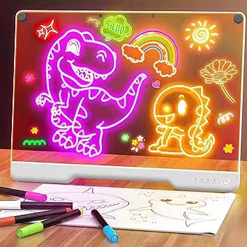 儿童LED荧光画板卡通涂鸦充电