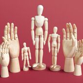 可动木头人用人画画寸速写绘画关节小人偶模型木手12木人小木人漫