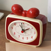 时间显示器迷你复古台式 vintage电子摆桌面风小摆件时钟闹钟钟表