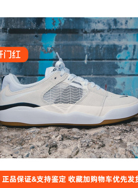 Nike SB Ishod 耐克灰白色小倒钩低帮复古休闲板鞋DC7232-101
