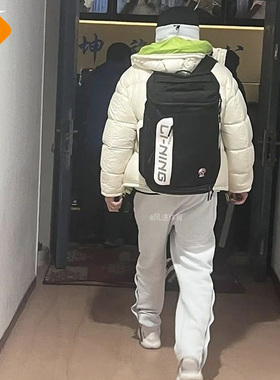 李宁CBA全明星篮球大容量多隔层防水书包双肩背包ABSU031/ABSV123