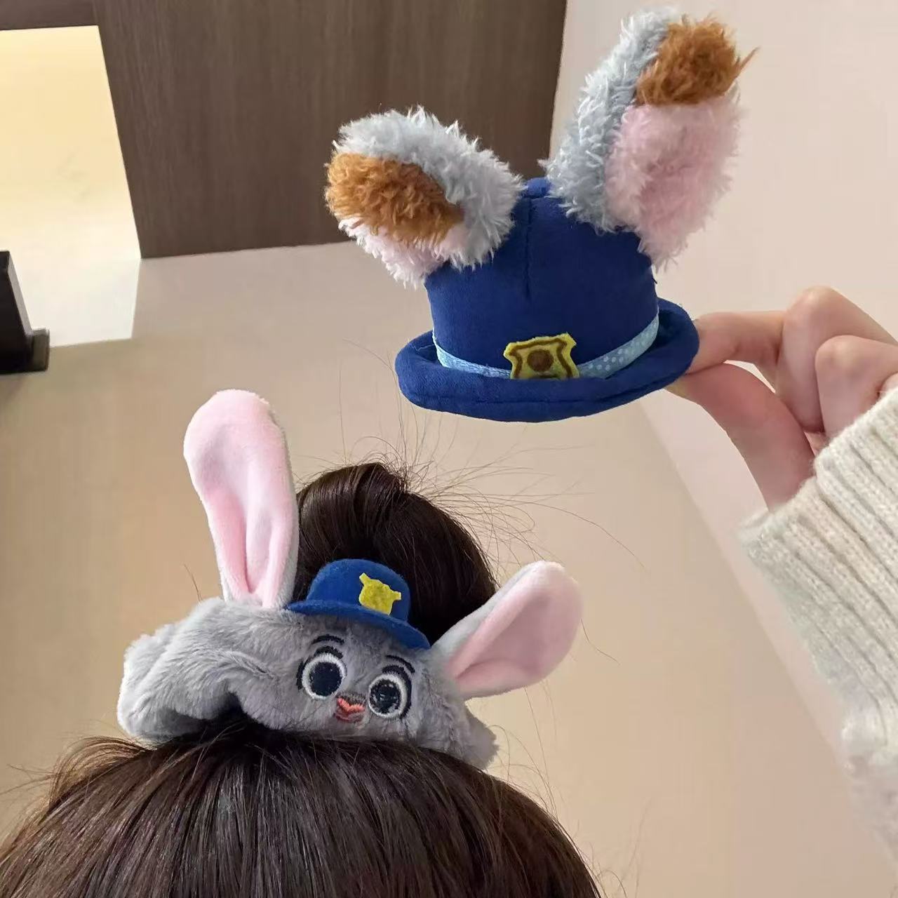 疯狂动物城朱迪兔子警官同款发卡