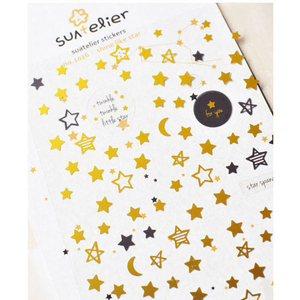 原品文具 星星铁塔款 平面DIY日记装饰贴纸 手帐适用