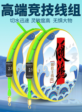 竞技线组钓鱼线套装全套鱼线主线组成品尼龙线组强拉力台钓线组