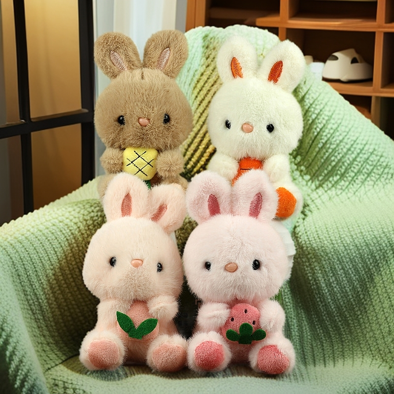小白兔公仔毛绒玩具水果兔