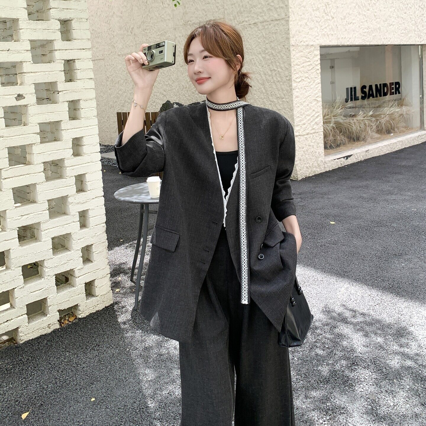2026春秋季新款套装两件套花边款新中式提花上女高级感早春漂亮