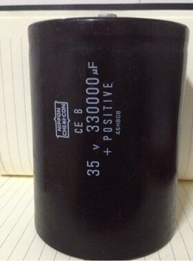 现货黑金刚电解电容 35V330000UF 35V33万 螺丝脚大电容 可直拍