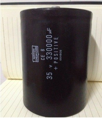 现货黑金刚电解电容 35V330000UF 35V33万 螺丝脚大电容 可直拍