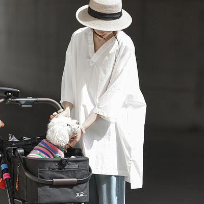 迪拜风纯棉大衬衫白色很干净