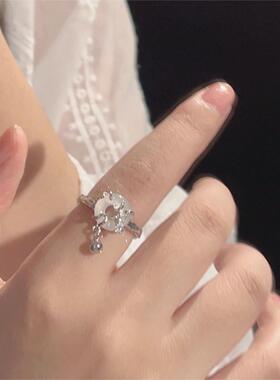 楚噢CHUO纯银S925银平安扣戒指环轻奢闺蜜送礼女生日礼物饰品热卖