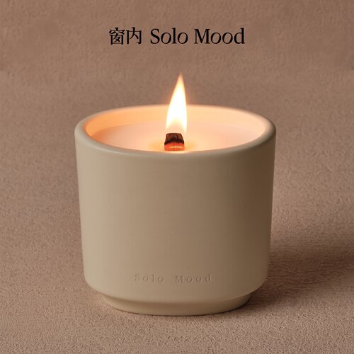 窗内solo mood【香薰蜡烛】进口樱桃木景德镇手作陶瓷香薰蜡烛