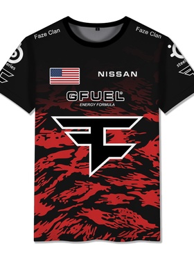 faze队服可定制ID电竞服体恤fazeclan CSGO比赛衣服短袖T恤衫niko