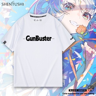 飞跃巅峰钢巴斯塔Gunbuster动漫周边纯棉夏季衣服男女学生短袖T恤