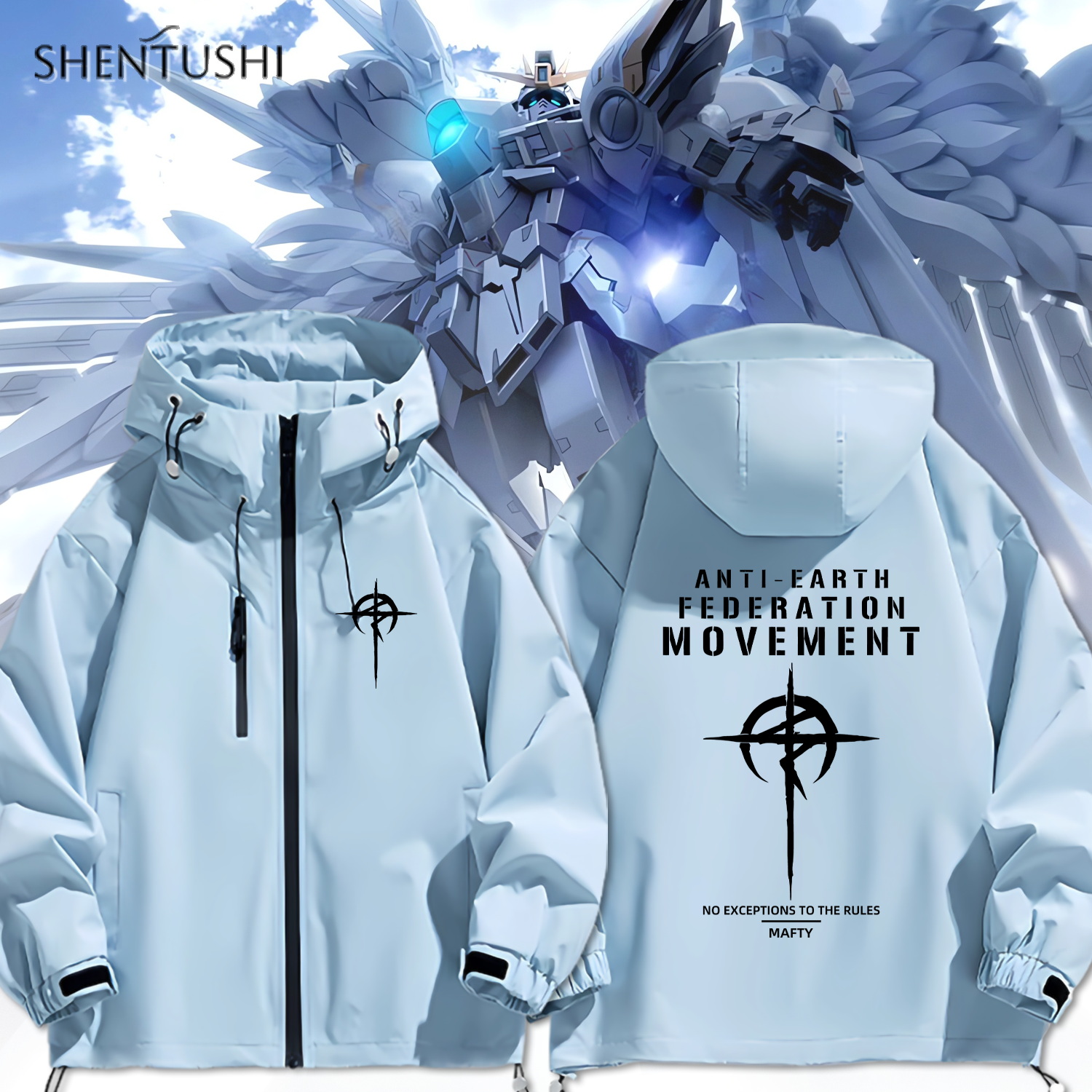 连帽秋冬新款宽松防风冲锋衣