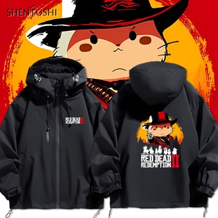 小约翰可汗仓鼠联名荒野大镖客二次元周边冲锋衣外套