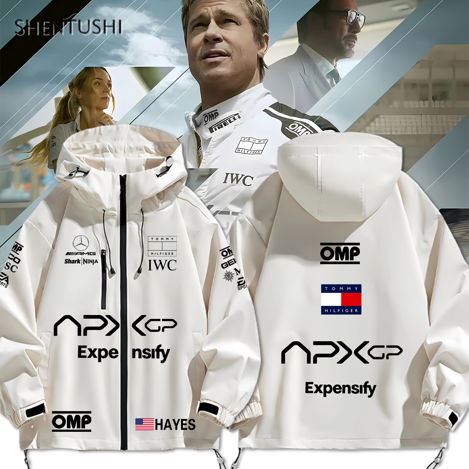 连帽秋冬新款宽松防风冲锋衣