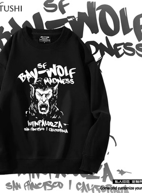 2025美剧星期三Wednesday小狼女礼物同款亚当斯周边圆领卫衣