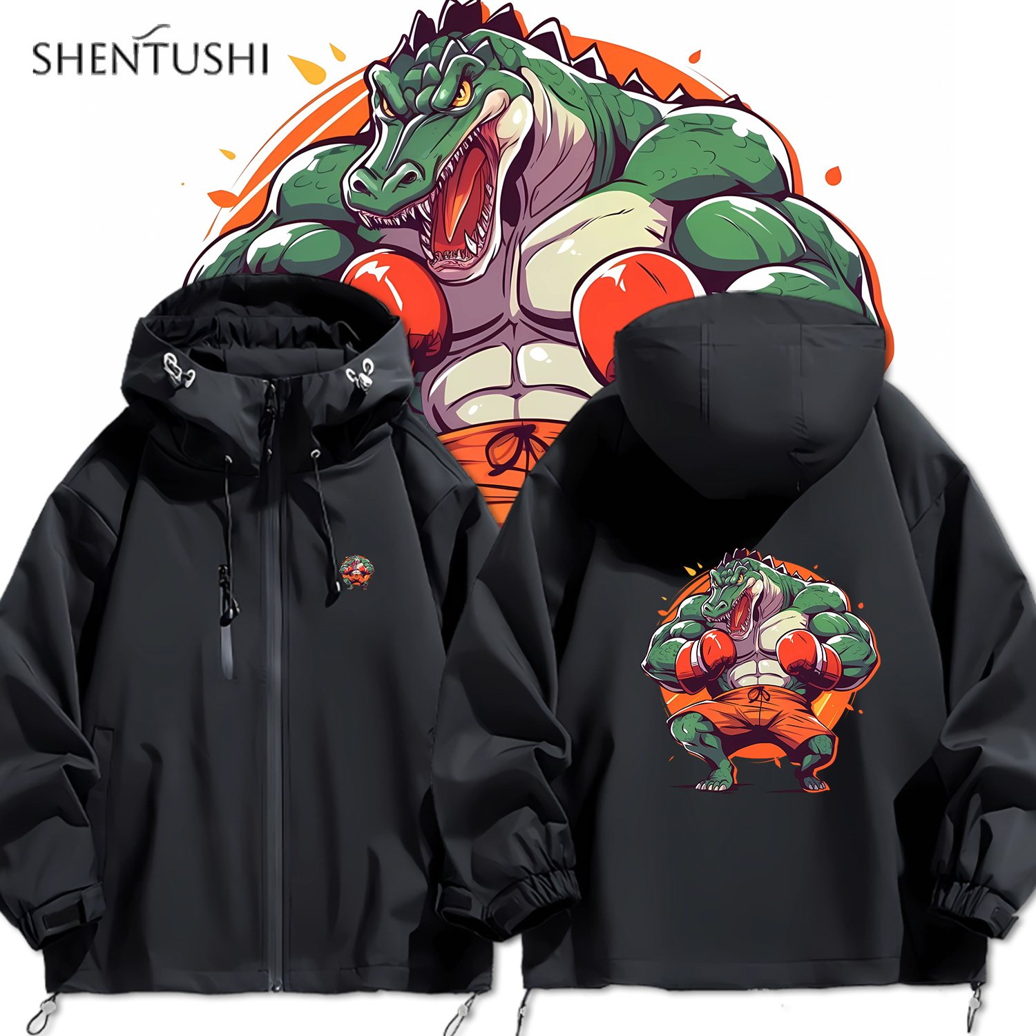 连帽秋冬新款宽松防风冲锋衣