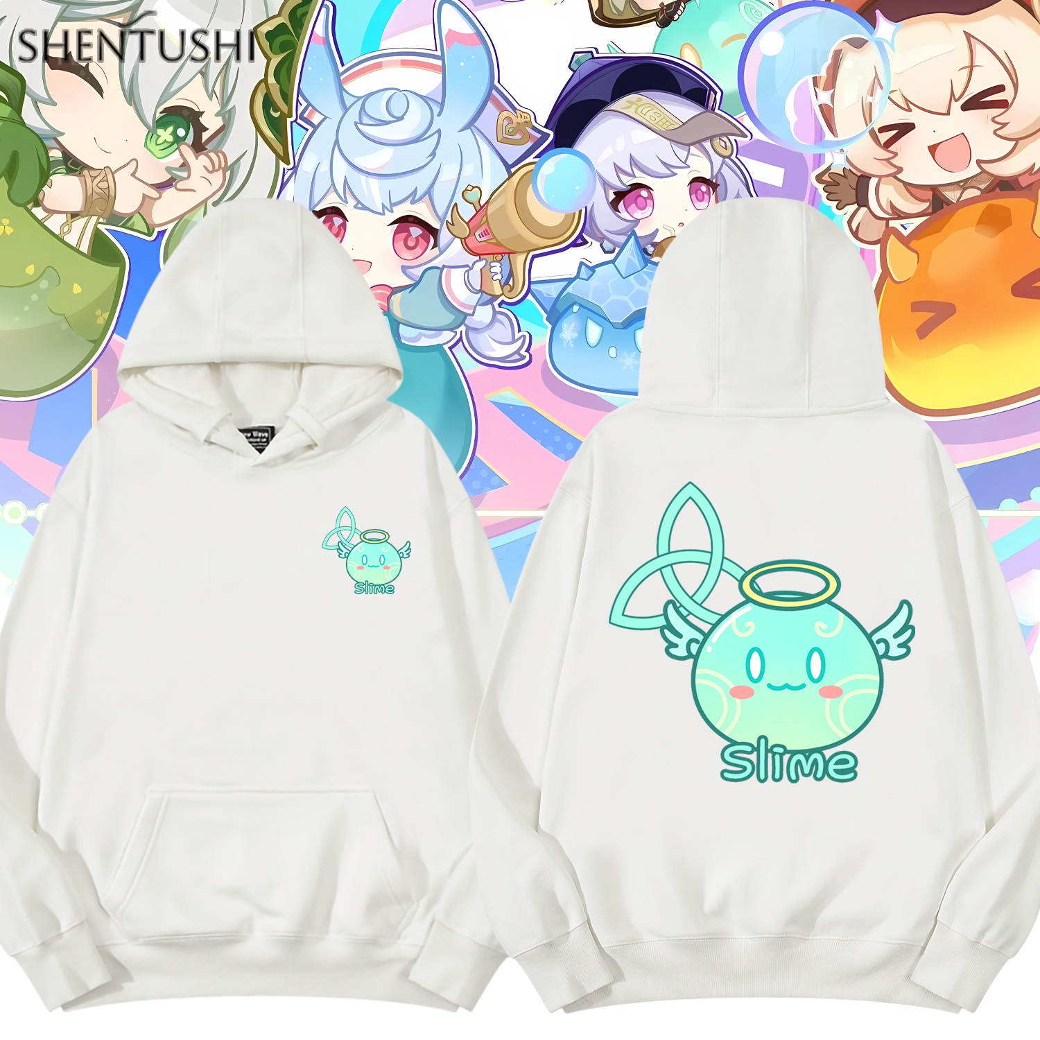 加绒柔顺亲肤保暖连帽卫衣