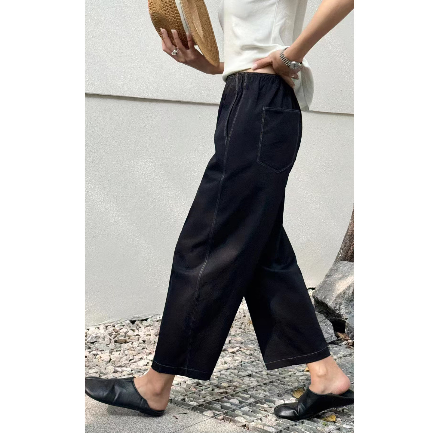 正品简谜26011休闲女裤宽松显瘦