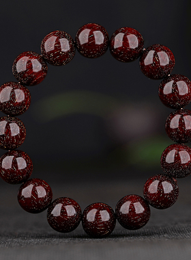 星玺情侣印度小叶紫檀爆金星手链