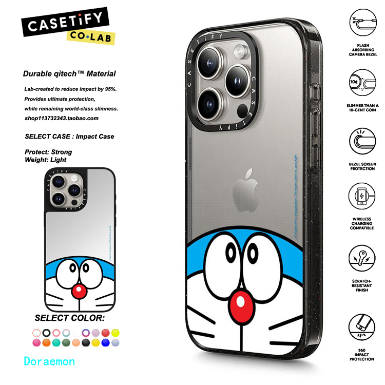 香港代购 CASETiFY Doraemon哆啦A梦适用iphone15/14/13/12/11Pro/Max手机壳