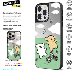 Maltese 香港代购 Grass线条小狗 适用iphone15 CASETiFY 11Pro Max手机壳