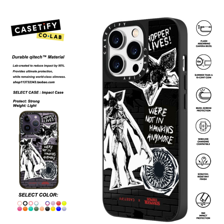 香港代购 CASETiFY Demogorgon魔神猎人 适用iphone16/15/14/13/12/11Pro/Max手机壳
