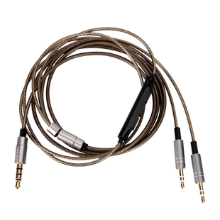 Earmax适用于小米3.5mm转2.5mm1MORE 耳机线 控麦克风镀银升级线