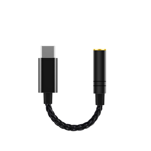 适用华为TYPE-C转接线U盾纯银8股编织小尾巴手机转接头3.5mm便携耳放HIFI数字DAC解码TYPEC苹果15小米耳机线