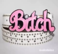 New European and American Pink Graffiti White Trendy Studs