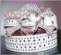 White Handsome Five Star Nail Handsome Skull