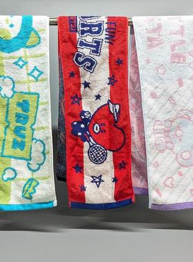 外贸日韩truz纯棉毛圈运动毛巾长条挂脖体育跑步健身羽毛球吸汗