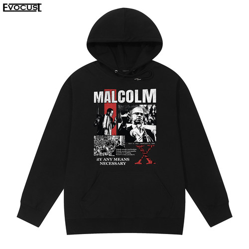 Malcolm X马尔勒姆艾克斯美国民权运动黑人复古怀旧男女连帽卫衣