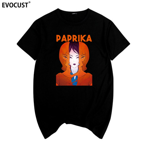 今敏作品paprika漫画恐怖短袖t恤