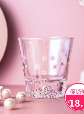 爱彼此创意变色樱花玻璃水杯耐高温女生泡茶杯咖啡杯茶杯酒杯小清