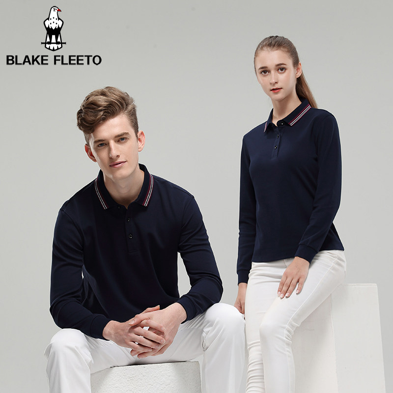 HP0032-BLAKE FLEETO-男女款polo衫休闲长袖翻领t恤工衣团购定制