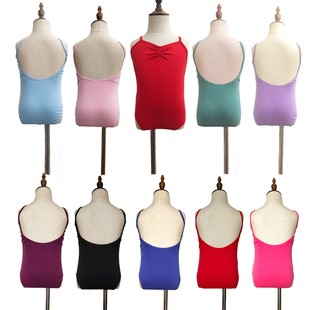 儿童舞蹈服少儿舞蹈衣芭蕾舞服女童连体练功服单吊带形体服装夏季