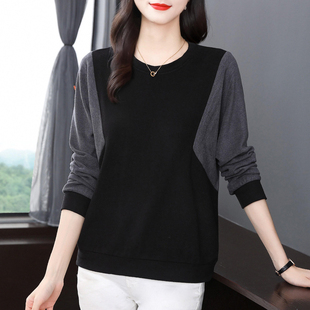 t恤大码 德绒打底衫 洋气妈妈长袖 秋冬新款 胖mm宽松遮肉上衣服 女装