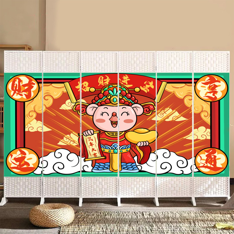 屏风隔断客厅2026新款遮挡帘平风折叠可移动中医养生馆会所美容院