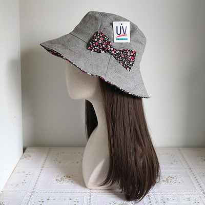太阳帽女士碎花抗UV防晒甜美可爱
